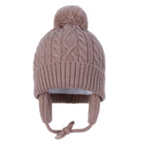 Fashion Baby Girls Boys Winter Autumn Warm Earmuffs Hat Children Caps Beanie Fur Pompon Hats Unisex Kids Knitted Hats 1-5Years