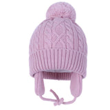 Fashion Baby Girls Boys Winter Autumn Warm Earmuffs Hat Children Caps Beanie Fur Pompon Hats Unisex Kids Knitted Hats 1-5Years