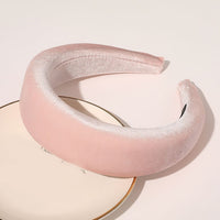 Autumn Winter Bright Color Flannel Headband For Women Wide Hairband Soft Thick Sponge Hair Hoop Turban Knitted Hair Accessories