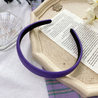 Autumn Winter Bright Color Flannel Headband For Women Wide Hairband Soft Thick Sponge Hair Hoop Turban Knitted Hair Accessories