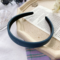 Autumn Winter Bright Color Flannel Headband For Women Wide Hairband Soft Thick Sponge Hair Hoop Turban Knitted Hair Accessories
