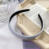 Autumn Winter Bright Color Flannel Headband For Women Wide Hairband Soft Thick Sponge Hair Hoop Turban Knitted Hair Accessories