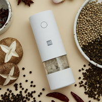 Huohou Electric Automatic Mill Pepper and Salt Grinder LED Light 5 Modes Peper Spice Grain Porcelain Grinding Core Mill Kitchen