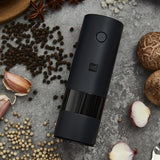 Huohou Electric Automatic Mill Pepper and Salt Grinder LED Light 5 Modes Peper Spice Grain Porcelain Grinding Core Mill Kitchen