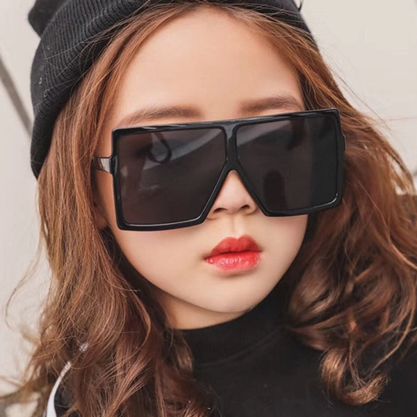Kids Polarized Square Sunglasses Children Oversize Retro UV400 Baby Glasses Punk Eyewear Shades Goggles Boy Girl
