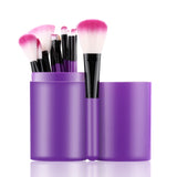 FLD 12pcs Makeup Brushes Set Foundation Powder Eyeshadow Eyebrow Eyelash Make Up Brush Kit Box Cosmetic Beauty Tool Professional