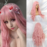 ALAN EATON Long Ombre Light Ash Brown Blonde Wavy Wig Cosplay Party Daily Synthetic Wig for Women High Density Temperature Fibre