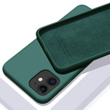 For iPhone 7 6 6S 8 Plus Case Luxury Original Liquid Silicone Soft Cover For iPhone 11 12 Pro X XR XS Max Shockproof Phone Case