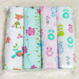 NEW color 4pcs/pack 100%cotton flannel receiving baby blanket newborn  colorful cobertor baby bedsheet supersoft blanket 76x76cm