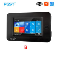 PGST 433MHz All Touch Screen Wireless WIFI GSM RFID Card Burglar Alarm System Smart Home Security DIY Alarm TUYA Smart Life