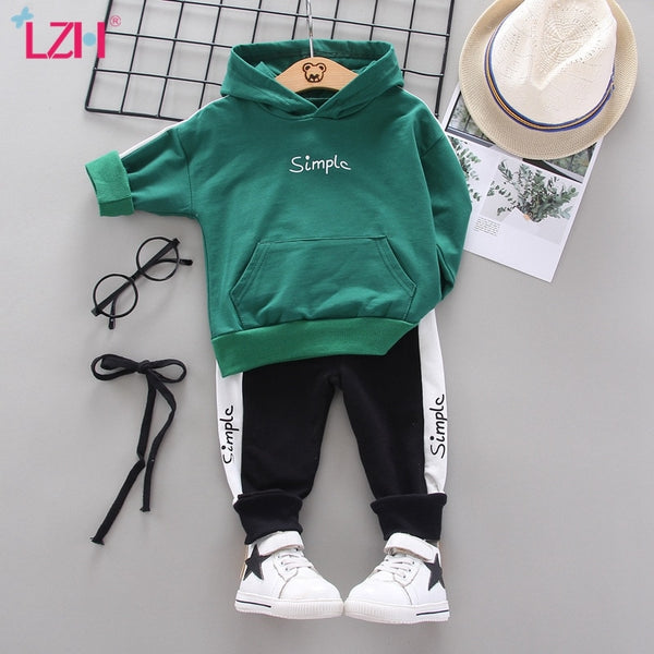 LZH Infant Clothing 2021 Autumn Winter Baby Boys Clothes Long Sleeve Pants 2pcs Kids Outfits Suit For Baby Sets Newborn Clothes