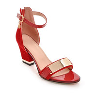 high-heeled women&#39;s sandals 2020 summer wild high-heeled shoes with a word buckle small size Roman sandals 34-43