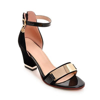 high-heeled women&#39;s sandals 2020 summer wild high-heeled shoes with a word buckle small size Roman sandals 34-43