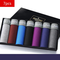 2020 New 7Psc/Lot Men&#39;s Panties Fashion Men&#39;s Boxer Shorts Modal  Boxer Shorts Winter Male Breathable Underwear Men Underpants