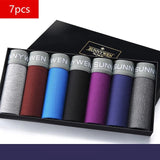 2020 New 7Psc/Lot Men&#39;s Panties Fashion Men&#39;s Boxer Shorts Modal  Boxer Shorts Winter Male Breathable Underwear Men Underpants