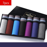 2020 New 7Psc/Lot Men&#39;s Panties Fashion Men&#39;s Boxer Shorts Modal  Boxer Shorts Winter Male Breathable Underwear Men Underpants