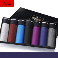 2020 New 7Psc/Lot Men&#39;s Panties Fashion Men&#39;s Boxer Shorts Modal  Boxer Shorts Winter Male Breathable Underwear Men Underpants