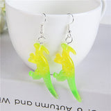 1Pair  Woman Drop Earrings Flatback Resin Dinosaur Charms  Girls  Birthday Gifts Teens Jewelry