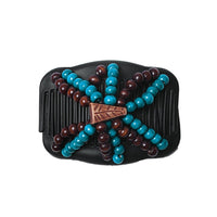 Butterfly Simulated Wood Bead Stretchy Hair Combs Double Magic Slide Comb Clip Hairpins For Women Clamp Pins Hair Accessories