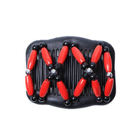 Butterfly Simulated Wood Bead Stretchy Hair Combs Double Magic Slide Comb Clip Hairpins For Women Clamp Pins Hair Accessories