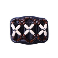 Butterfly Simulated Wood Bead Stretchy Hair Combs Double Magic Slide Comb Clip Hairpins For Women Clamp Pins Hair Accessories