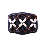 Butterfly Simulated Wood Bead Stretchy Hair Combs Double Magic Slide Comb Clip Hairpins For Women Clamp Pins Hair Accessories