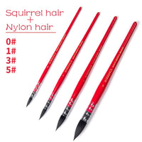 Professional Watercolor Paint Brush Handmade Squirrel Nylon Hair Pointed Painting Brush Set for Watercolor Painting Art Supplies