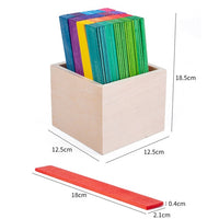 Large Wooden Rainbow Stacker Natural Wooden Rainbow Blocks Wooden Stacking Toys Montessori Educational Toy for Kids Baby Toys