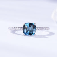 Kuololit Diaspore Gemstone Rings for Women Girls Solid 925 Sterling Silver Wedding Engagement Topaz Emerald Sapphire Ring