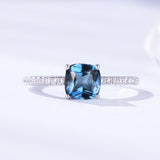 Kuololit Diaspore Gemstone Rings for Women Girls Solid 925 Sterling Silver Wedding Engagement Topaz Emerald Sapphire Ring