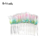 Crystal Hair Combs  Wedding Hair Accessories Bridal Hair Accessories Wedding Crystal Tiara Hair Combs Raw Quartz Headband