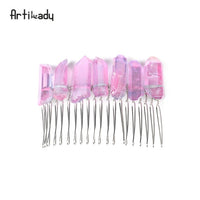 Crystal Hair Combs  Wedding Hair Accessories Bridal Hair Accessories Wedding Crystal Tiara Hair Combs Raw Quartz Headband