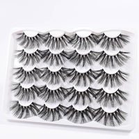 5/8/10Pairs 25mm 3D Mink Lashes Dramatic False Eyelashes  Wispy Fake Eyelash Extension Volume Faux Cils Handmade Eye Makeup