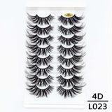 5/8/10Pairs 25mm 3D Mink Lashes Dramatic False Eyelashes  Wispy Fake Eyelash Extension Volume Faux Cils Handmade Eye Makeup