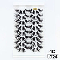 5/8/10Pairs 25mm 3D Mink Lashes Dramatic False Eyelashes  Wispy Fake Eyelash Extension Volume Faux Cils Handmade Eye Makeup