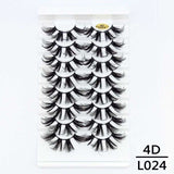 5/8/10Pairs 25mm 3D Mink Lashes Dramatic False Eyelashes  Wispy Fake Eyelash Extension Volume Faux Cils Handmade Eye Makeup