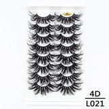 5/8/10Pairs 25mm 3D Mink Lashes Dramatic False Eyelashes  Wispy Fake Eyelash Extension Volume Faux Cils Handmade Eye Makeup