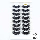 5/8/10Pairs 25mm 3D Mink Lashes Dramatic False Eyelashes  Wispy Fake Eyelash Extension Volume Faux Cils Handmade Eye Makeup