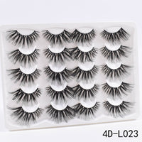 5/8/10Pairs 25mm 3D Mink Lashes Dramatic False Eyelashes  Wispy Fake Eyelash Extension Volume Faux Cils Handmade Eye Makeup