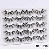 5/8/10Pairs 25mm 3D Mink Lashes Dramatic False Eyelashes  Wispy Fake Eyelash Extension Volume Faux Cils Handmade Eye Makeup