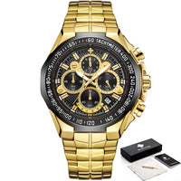 Sport Watches For Men WWOOR Top Brand Luxury Mens Military Quartz Watch Man Full Steel Waterproof Chronograph Clock Reloj Hombre