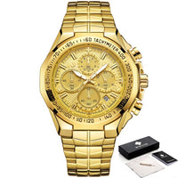 Sport Watches For Men WWOOR Top Brand Luxury Mens Military Quartz Watch Man Full Steel Waterproof Chronograph Clock Reloj Hombre