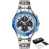 Sport Watches For Men WWOOR Top Brand Luxury Mens Military Quartz Watch Man Full Steel Waterproof Chronograph Clock Reloj Hombre