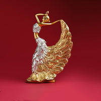 VILEAD Dancer Figurines Peacock Abstract Art Ornament Statue Resin Sculpture Model Home Office Decoartion Craft Desktop Decor