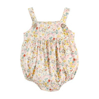 Sanlutoz Baby Girls Summer Sleeveless Bodysuits Cotton Baby Clothes Floral Princess Toddler Clothing
