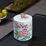 NLSLASI ceramics Tea Caddy Jar Box Travel Portable Tea Caddy Dried fruit spice jar Tea Storage Box Snack Jar Sealed jar