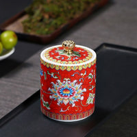 NLSLASI ceramics Tea Caddy Jar Box Travel Portable Tea Caddy Dried fruit spice jar Tea Storage Box Snack Jar Sealed jar