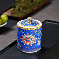 NLSLASI ceramics Tea Caddy Jar Box Travel Portable Tea Caddy Dried fruit spice jar Tea Storage Box Snack Jar Sealed jar