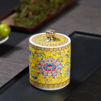 NLSLASI ceramics Tea Caddy Jar Box Travel Portable Tea Caddy Dried fruit spice jar Tea Storage Box Snack Jar Sealed jar