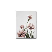 Elegant Pink Green Tulips Botanical Floral Posters Canvas Paintings  Wall Art Pictures for Living Room Bedroom Home Decoration